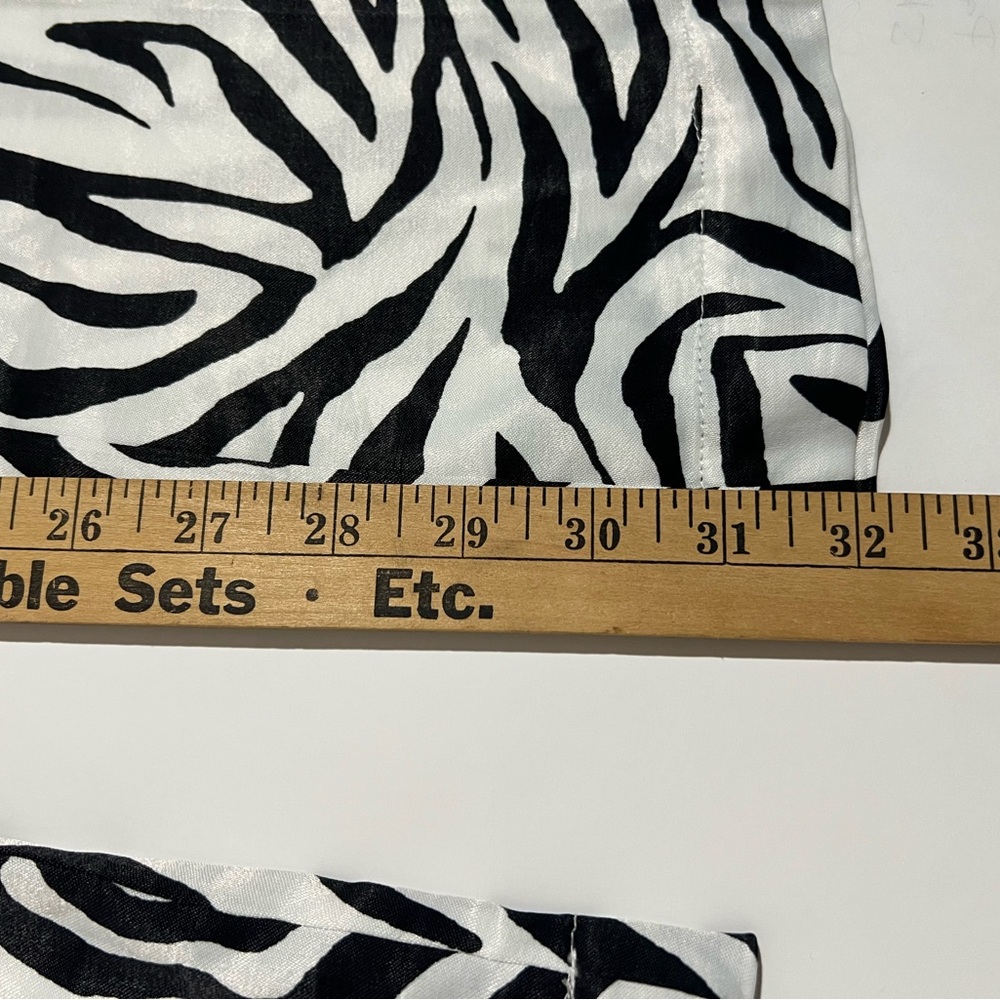 Bershka Satin Zebra Pattern Trousers - Picture 6 of 9